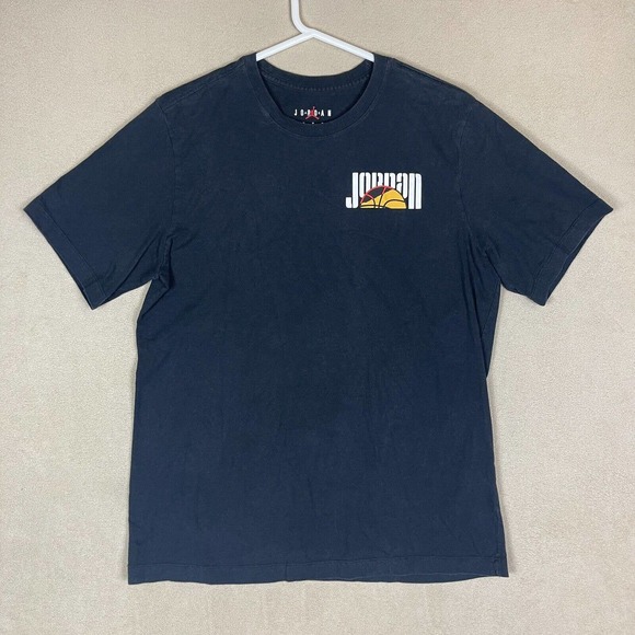 Nike Air Jordan Mens M Short Sleeve T-Shirt Graphic Print Logo 100% Cotton - Picture 1 of 10